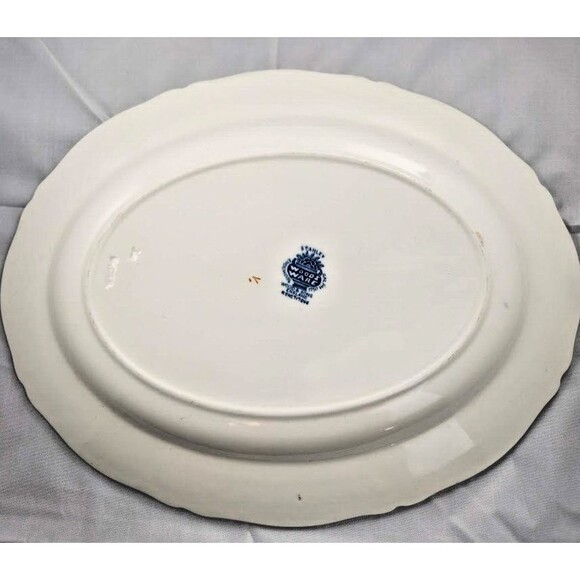 Wood and Sons England Stanley Blue Oval Platter - Picture 6 of 10